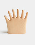 Keep your rings, necklaces, and bracelets organized with a fun twist. This beech wood jewelry display features a regular hand with one extra finger, giving you six spots to hang all your favorite pieces. Perfect for adding a whimsical and functional accent to your dresser or vanity.