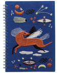 The embroidered cover of this Astral ring bound notebook is sure to prompt inspired ideas to fill the pages within. This design elevates the surreal and transports the imagination with a Pegasus promising a mystical journey.