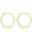 Stud Earrings | Simple Gold Geometric Shapes