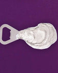 The Oyster Bottle Opener, crafted from pewter with a stainless steel opener component, combines style and function, perfect for seafood lovers and collectors.