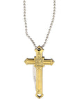 Men's Necklace | Brass Cross Pen Knife