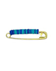 Inspired by the iconic pins from childhood brownie and scout days, our beaded safety pin shoe pin blends solid brass durability with colorful Greek ceramic beads for a fresh take on a classic. Each pin is crafted to add a playful, nostalgic touch to your favorite shoes, bags, or gear — a small symbol of friendship and adventure.