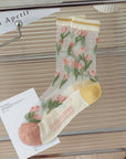 Step up your sock game with these fun, transparent sheer socks. Each pair features playful designs that add a subtle pop of personality to any outfit. Lightweight and breezy, they’re perfect for layering with sneakers, heels, or flats for a whimsical, stylish touch.