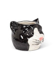 This adorable Small Black Cat Head Planter is the perfect complement to any cat lover's favorite cactus, succulent or flowers. Crafted out of ceramic, the cartoon-like shape of this cat head planter is sure to add a touch of fun and whimsy anywhere.