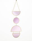 Catch sunlight in a brilliant prismatic display with this rainbow suncatcher—stained glass, gold accents, and vibrant, ever-changing colors.