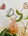 Handmade stained glass Queen Anne’s Lace brings wildflower charm to your home. A lasting botanical accent perfect for accessible, low-maintenance decor.