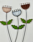 Handmade stained glass Queen Anne’s Lace brings wildflower charm to your home. A lasting botanical accent perfect for accessible, low-maintenance decor.