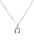 Sterling Silver Horseshoe Charm Necklace