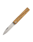 Folding Pocket Knife | Grooved Papagayo Olive Wood