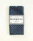Western Bandana | Navy Polka Dot