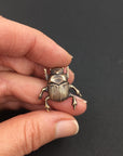 Insect Pin | Brass Scarab Beetle