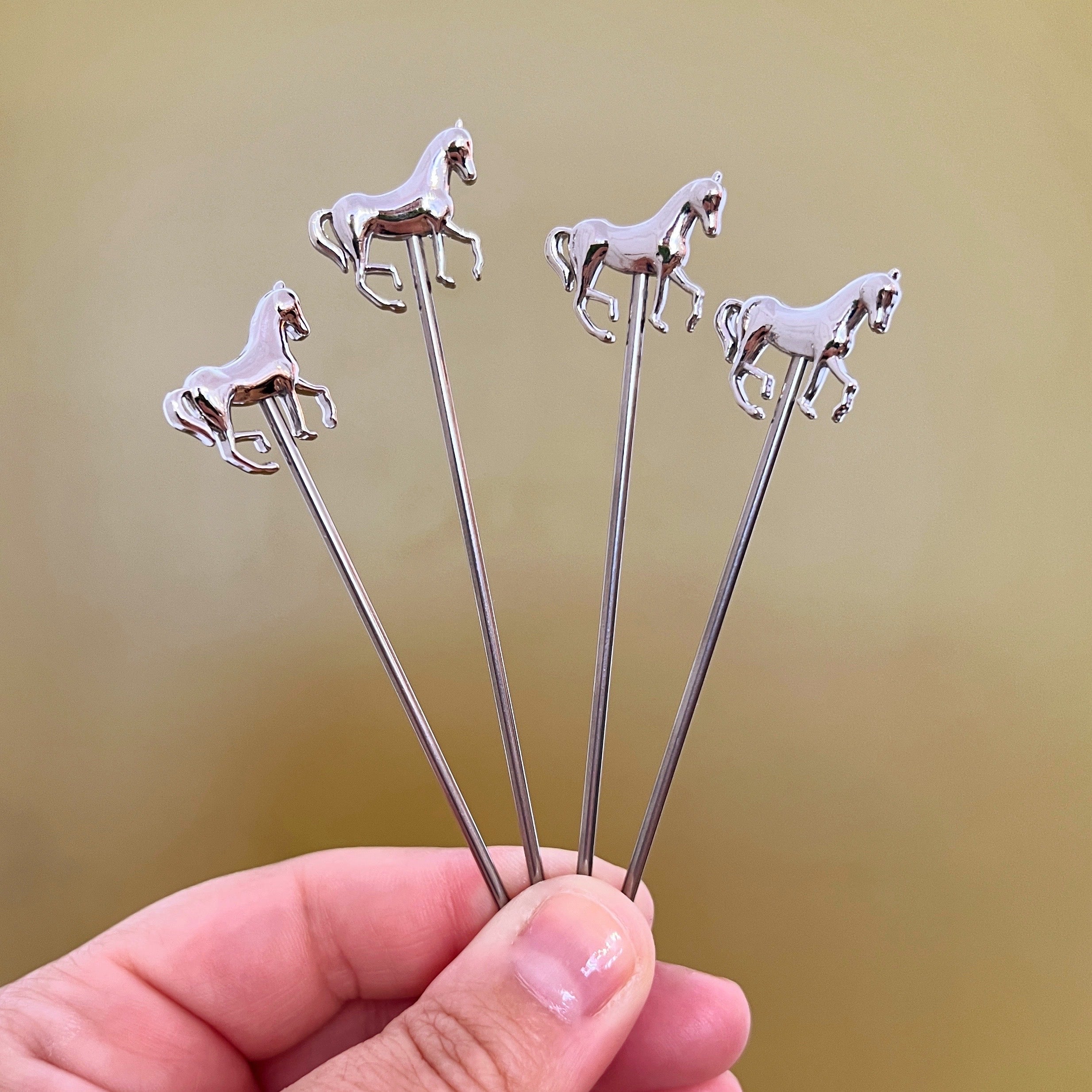 Cocktail Pick | Silver Sword, Goose or Horse