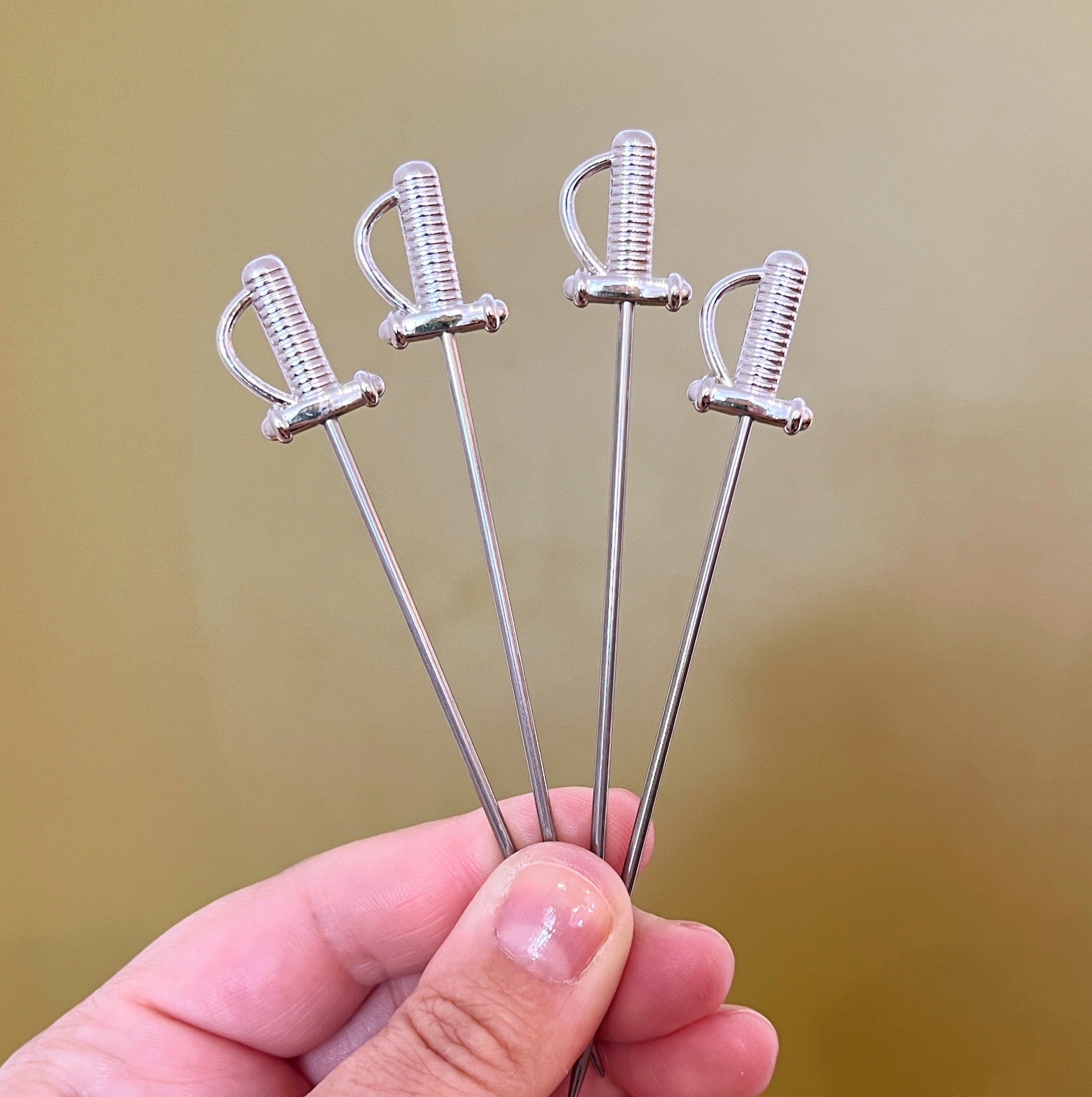 Cocktail Pick | Silver Sword, Goose or Horse