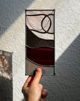 Handcrafted stained glass desertscape suncatcher. Stunning landscape window hanging & nature lover gift. Beautiful desert scene home decor.
