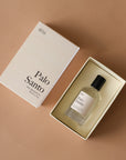 The unmistakable appeal of Palo Santo is infused into this rich, unisex fragrance. Top Notes: violet, peppercorn, iris Heart Notes: cardamom, rose, geranium Base Notes: palo santo, sandalwood, amber.