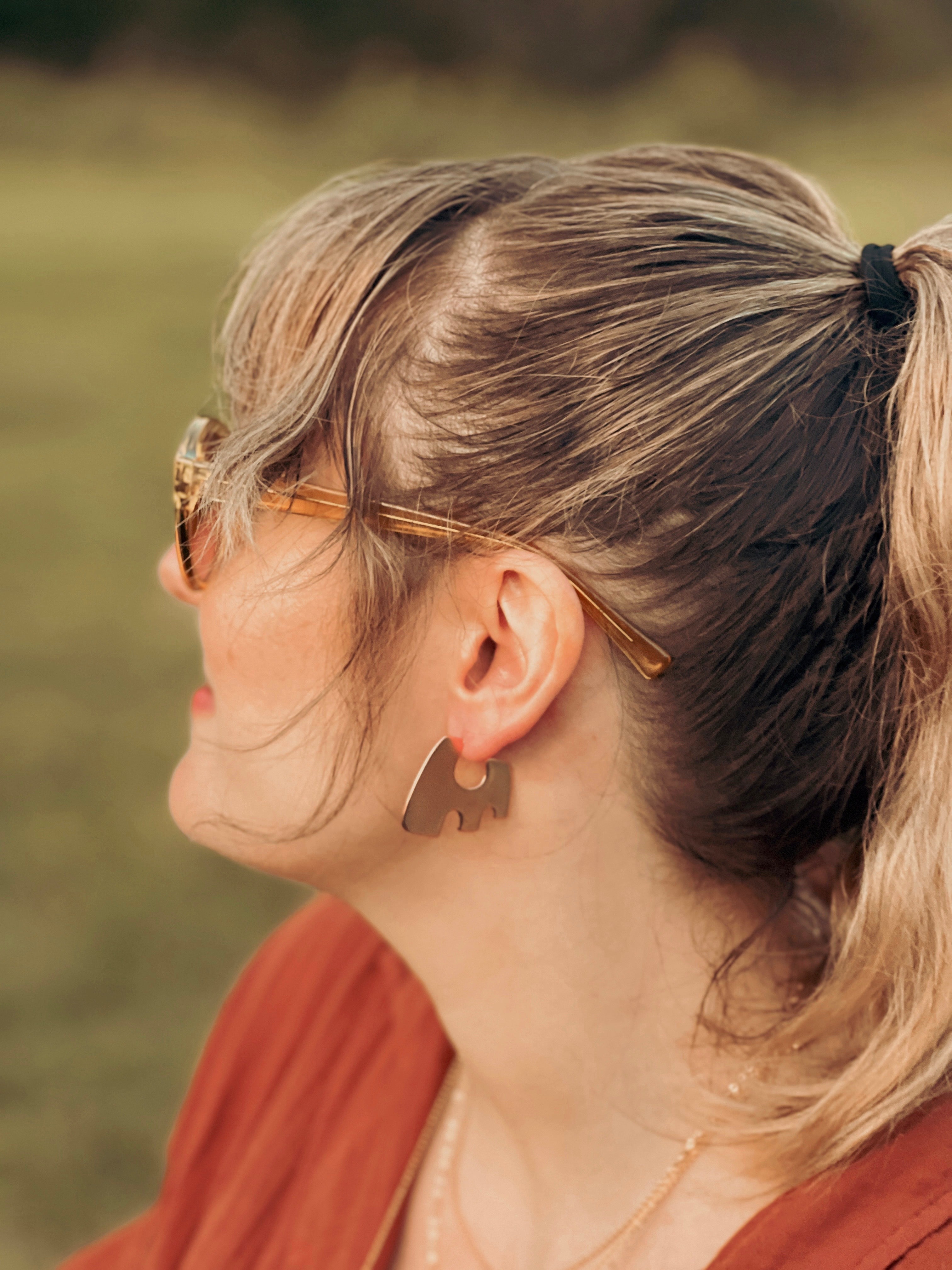 Mes Stud Hoops | Silver, Copper & Brass