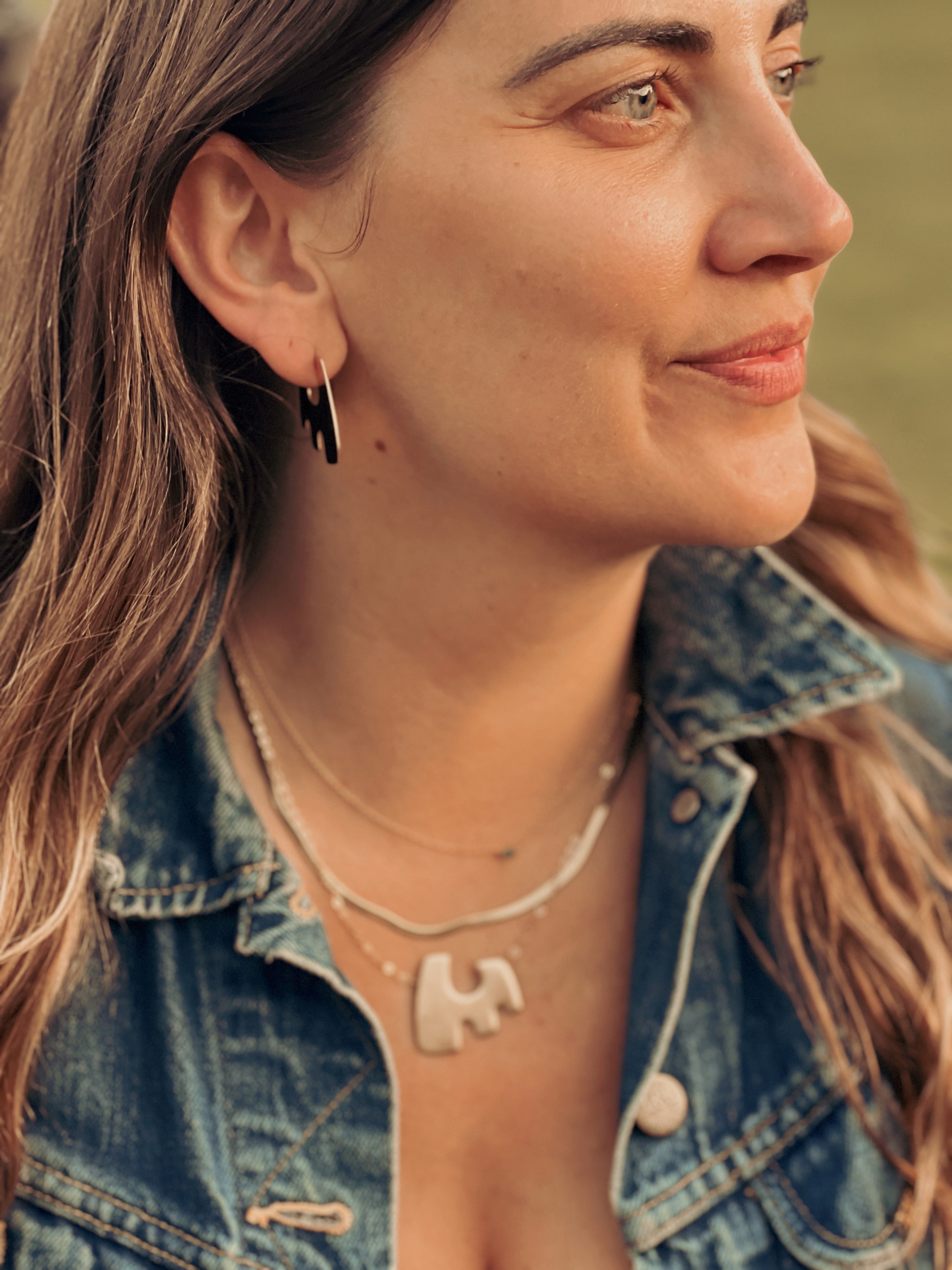 Mes Stud Hoops | Silver, Copper & Brass