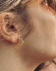 Día Stud Earrings | Silver, Copper & Brass