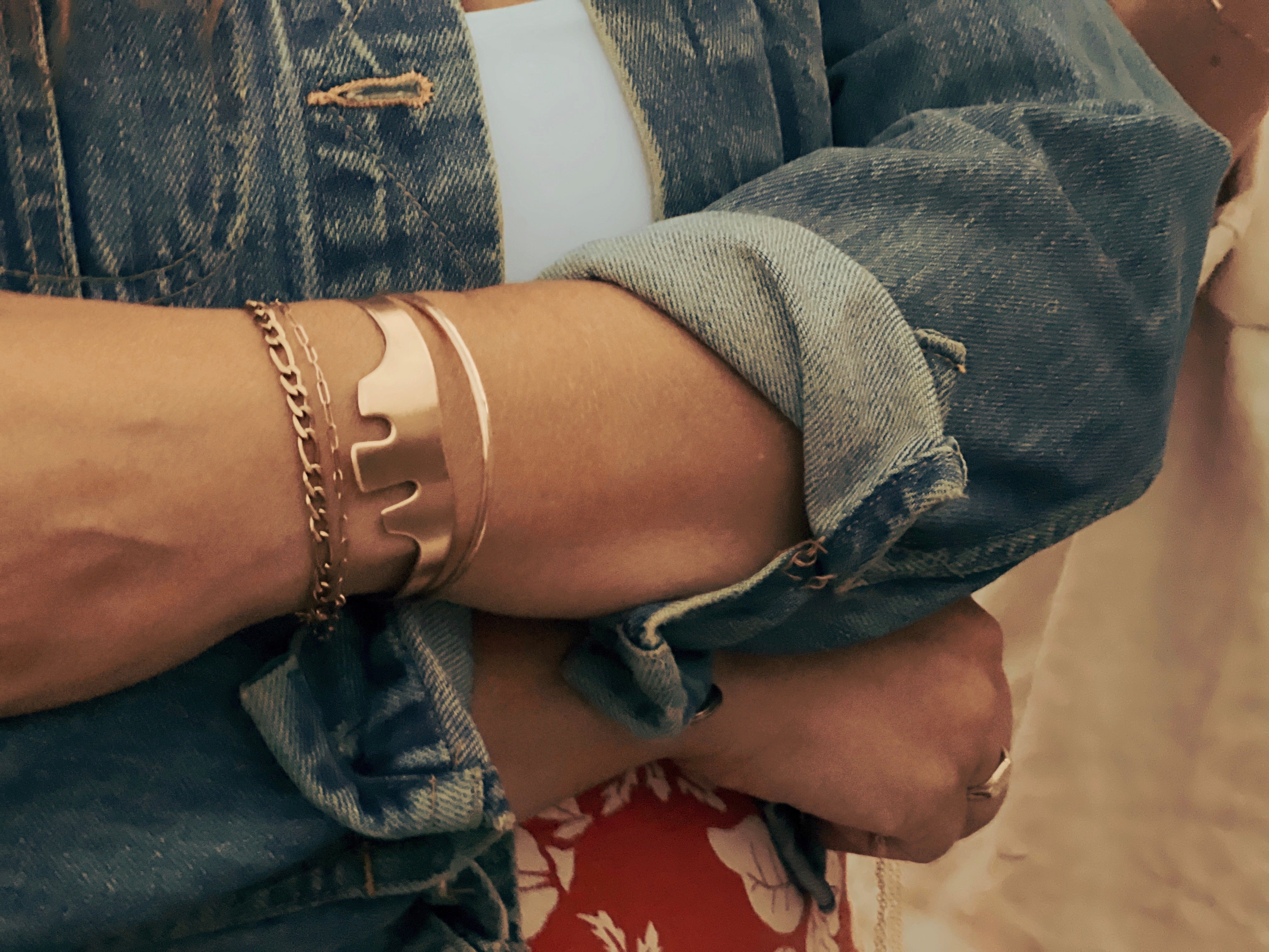 Año Cuff Bracelet | Silver, Copper & Brass