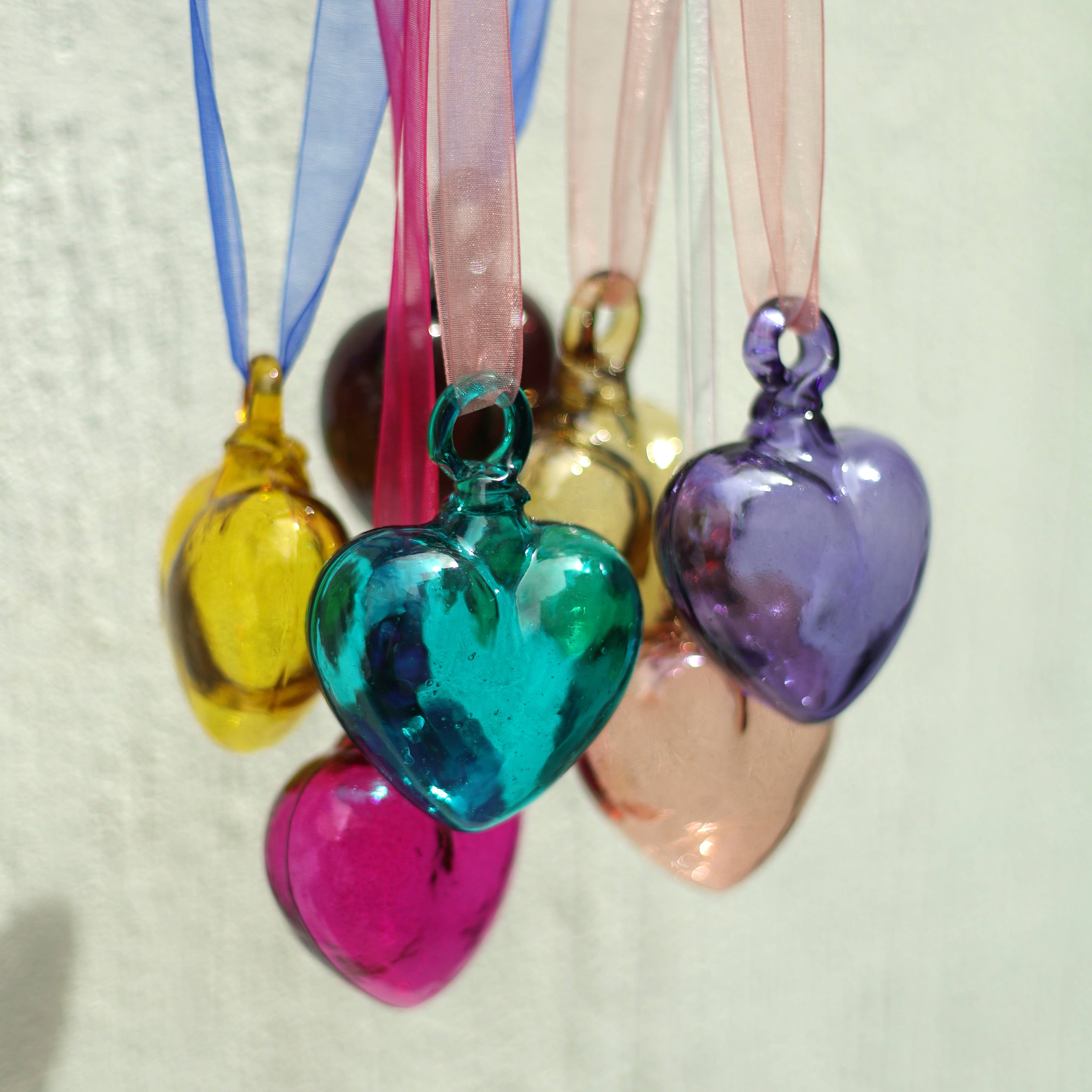 Hand Blown Glass Heart Pendant
