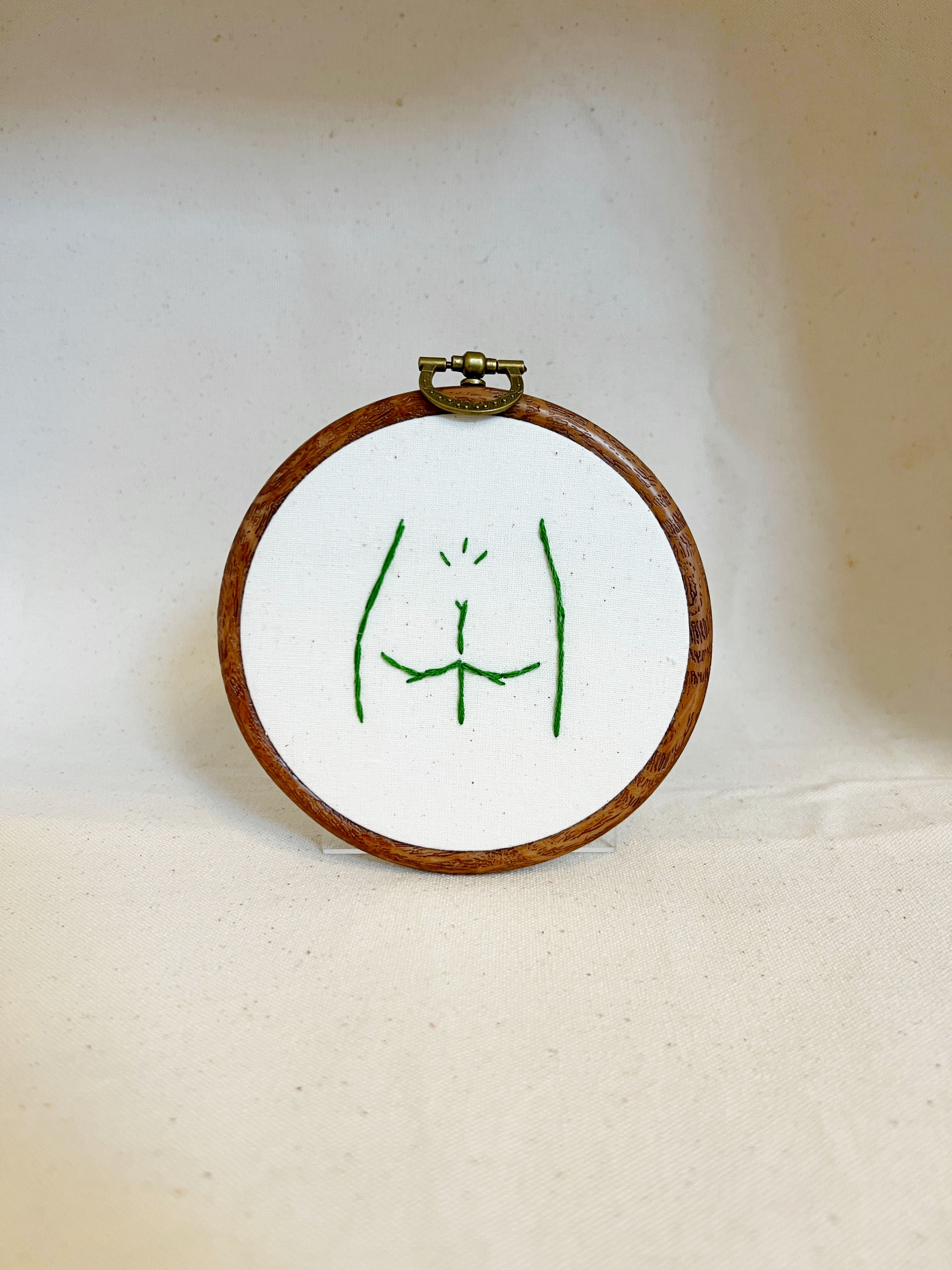 Her Butt | Framed Embroidery