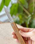Folding Pocket Knife | Grooved Papagayo Olive Wood