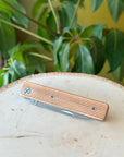 Folding Pocket Knife | Grooved Papagayo Olive Wood