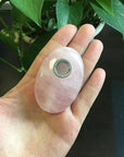 Crystal Pebble Pipe | Rose Quartz