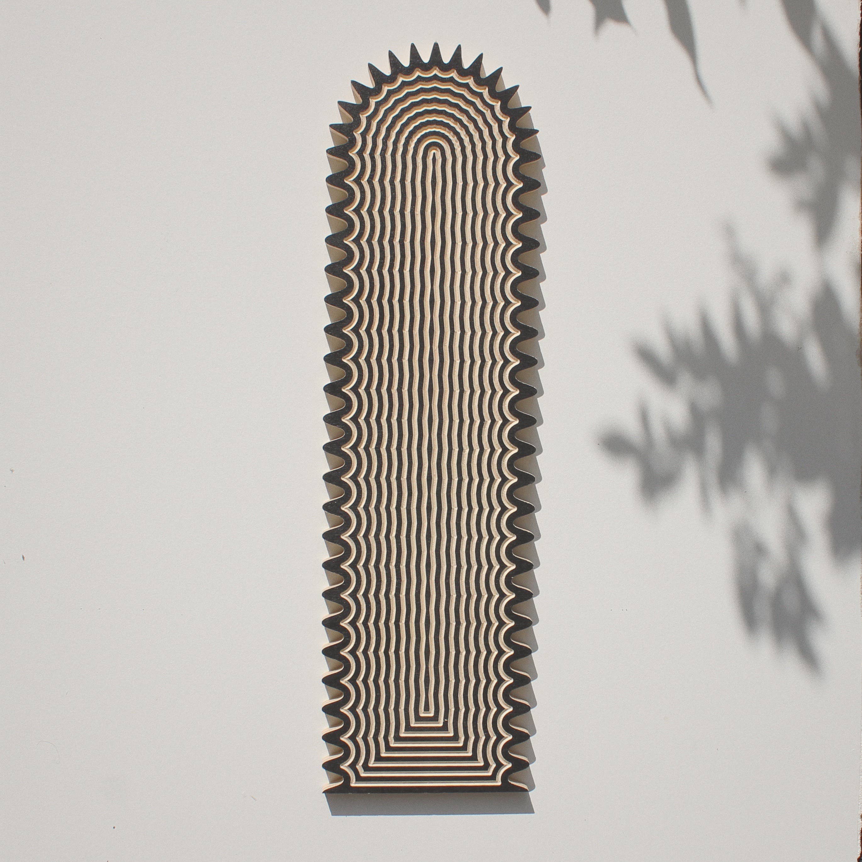 Carved Wall Hanging | Tall Wavy Arch