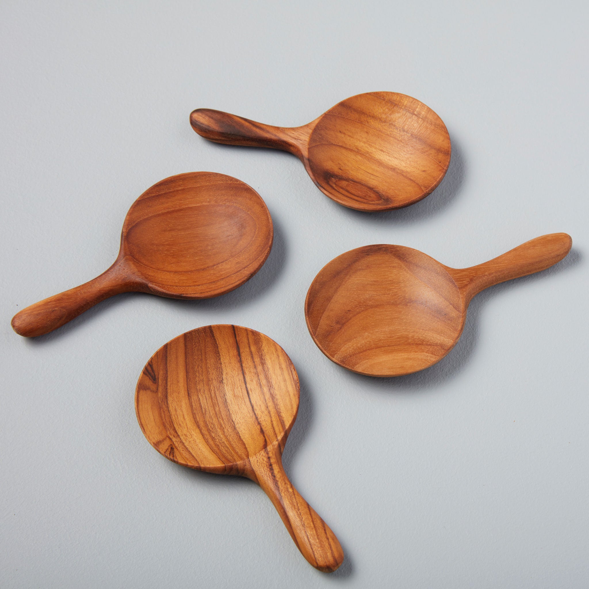 Wooden Spoon | 4 inch Teak Round Scoop