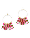 Kaleid Fringe Hoop Earrings