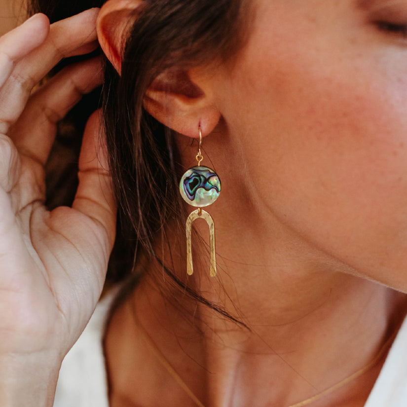 Frances Short Earrings | Mother of Pearl