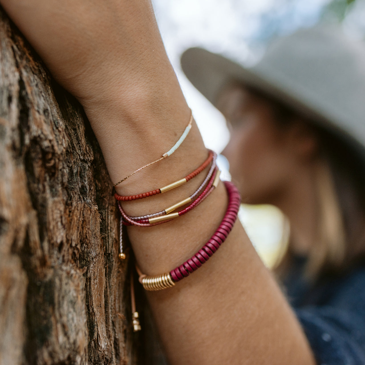 Pick your perfect color.
The Septima Bracelet is made to order in your choice of color from a wide selection of solid hues. It’s an easy way to create something just for you.
Each bracelet is handcrafted with beautiful Japanese glass beads strung on an adjustable 14k gold-filled chain. Choose a color that matches your team, wedding, wardrobe, or mood. The Septima Bracelet is simple, elegant, and uniquely yours.