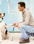 Now you can customize our Willis Eastwood pet line by choosing your paint colors! Choose the perfect colors to reflect your pet's style! For the toughest little guy or the biggest softie, the Willis collar brings colorful personality to a classic leather design for your pet. Natural leather collar features 5 holes for the perfect fit. Finished with brass hardware and your choice of color block.