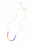 Pride Necklace / Rainbow Beaded 14k Gold-filled