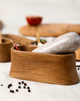 Oak Mortar and Marble Pestle