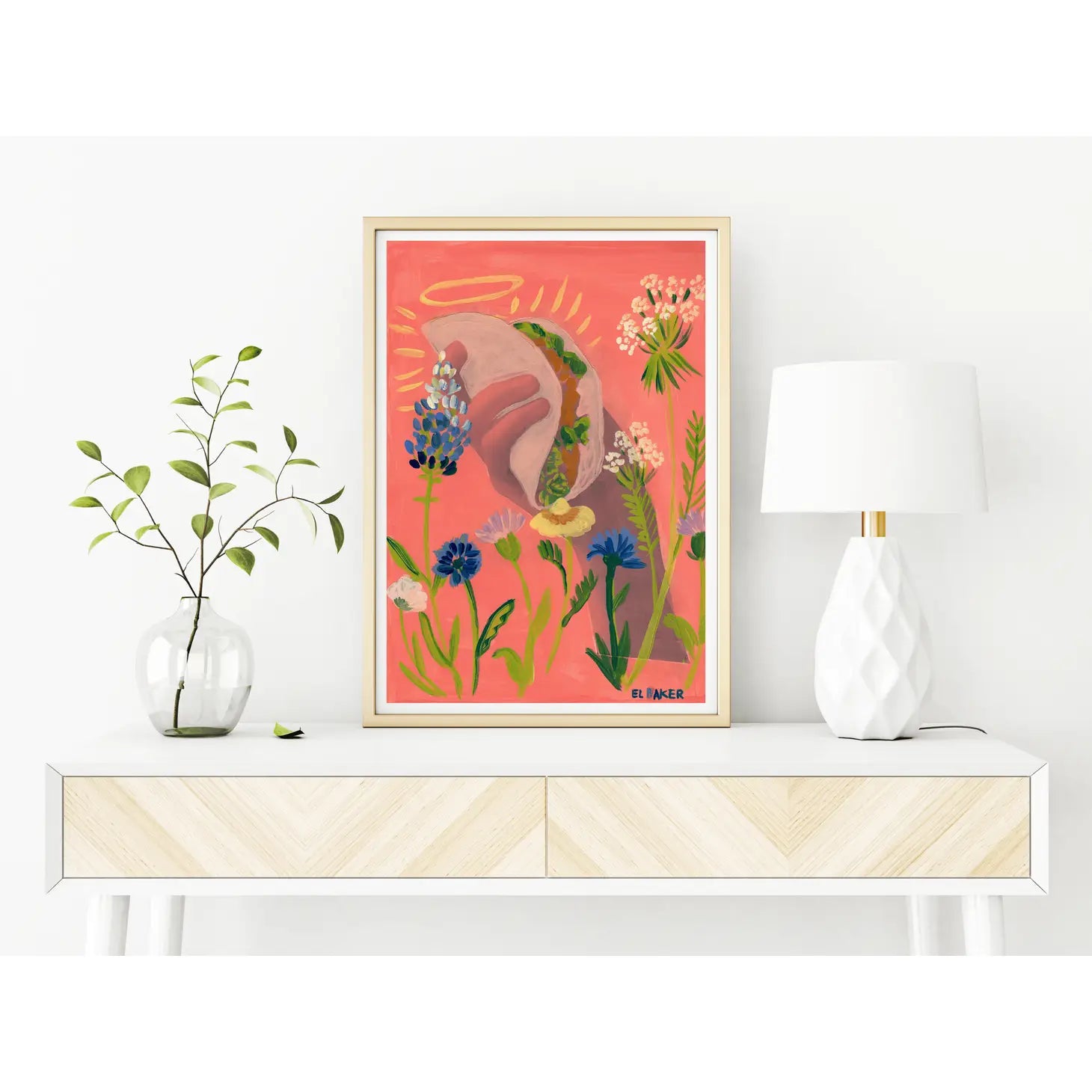 Art Print | Texas Wildflowers Taco
