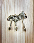 Solid Brass Mushroom Wall Hook