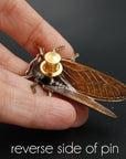 Insect Pin | Brass Cicada