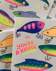 Greeting Card | You're a Keeper (Fishing Lures)
