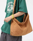 Shoulder Bag | Brown Canvas Crossbody