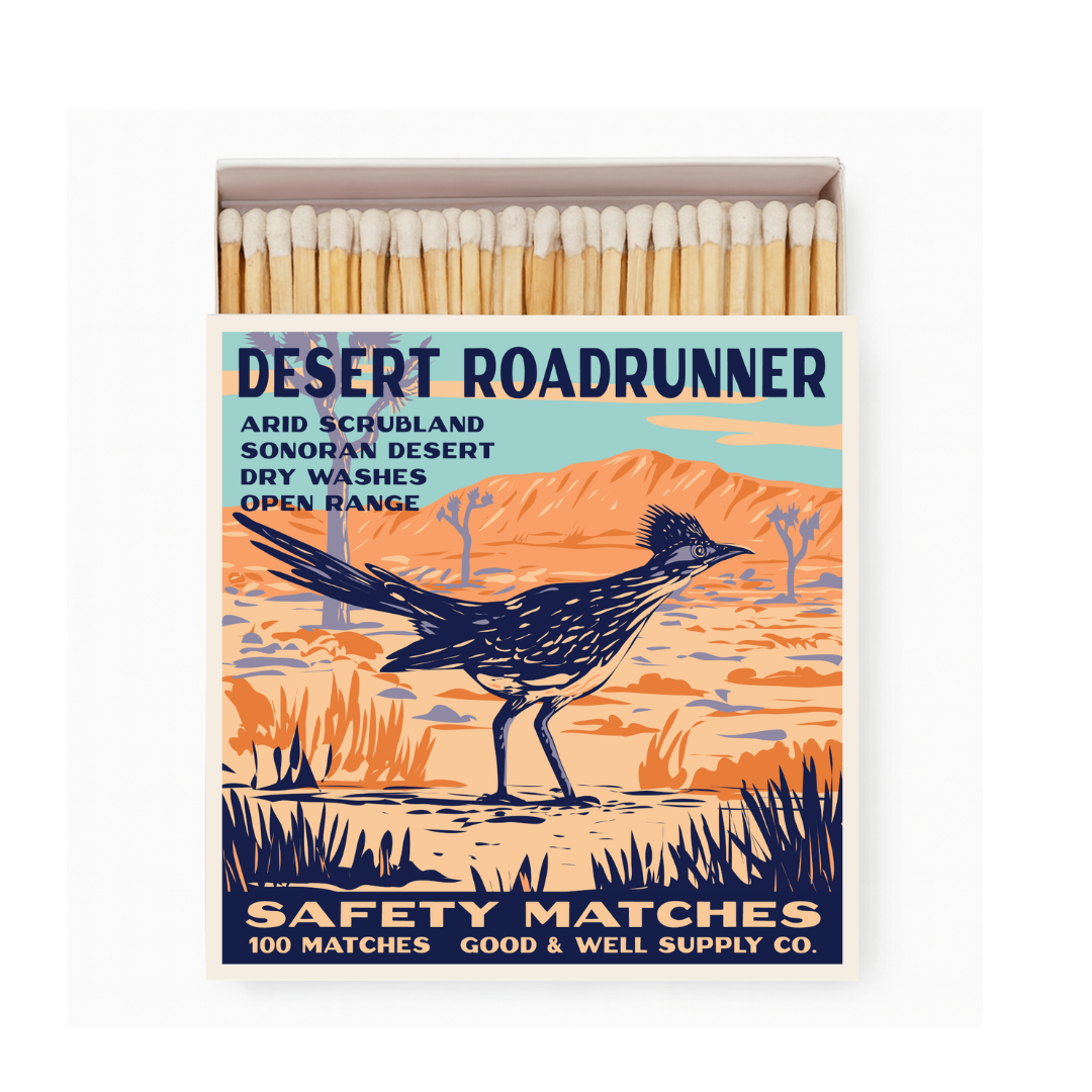 Matches | Desert Roadrunner Vintage Wildlife Series
