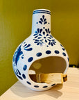Chiminea | Blue & White Floral Ceramic Incense Holder
