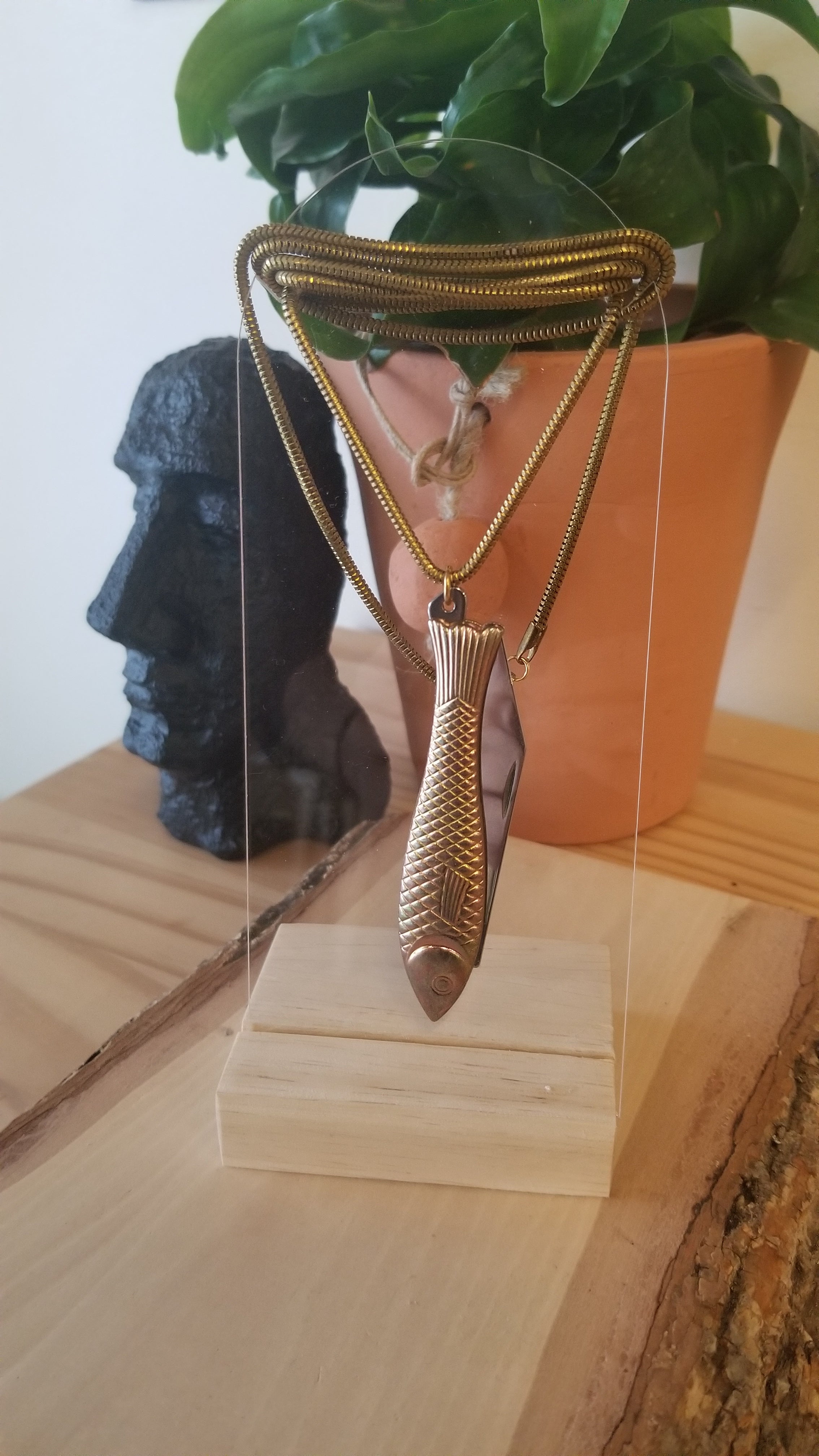 Mens Necklace | Fish Knife