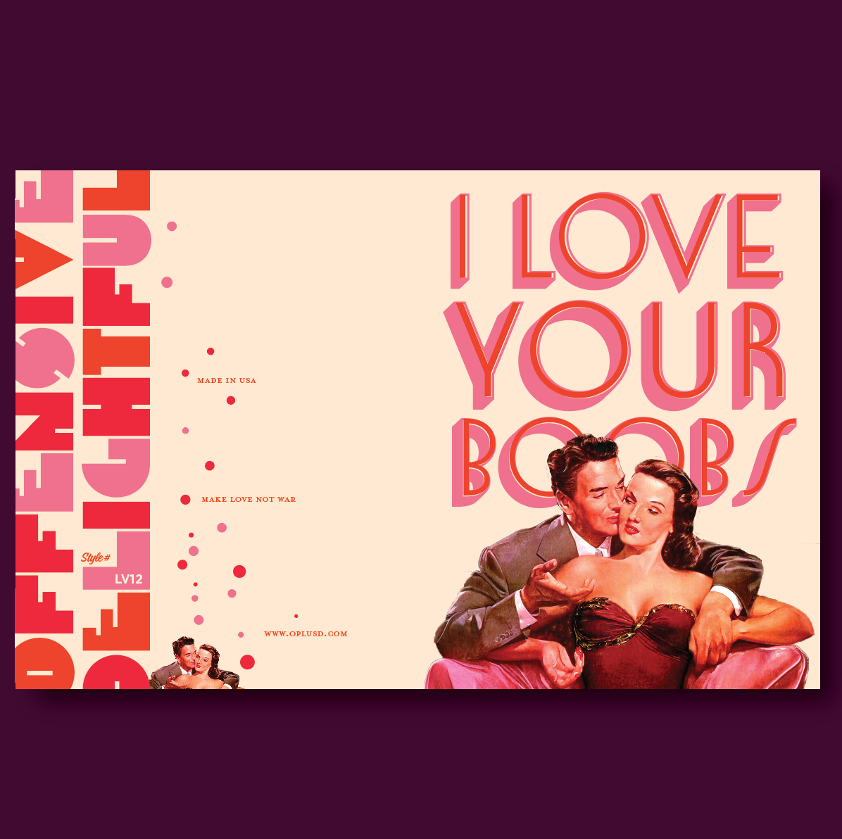 Greeting Card | "I Love Your Boobs" Couple