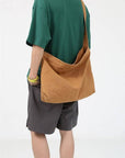 Shoulder Bag | Brown Canvas Crossbody