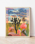 Art Print | Desert Cowboy and Sunset Rocks