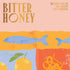 Book cover of 'Bitter Honey' with lemons and abstract design on a pink background