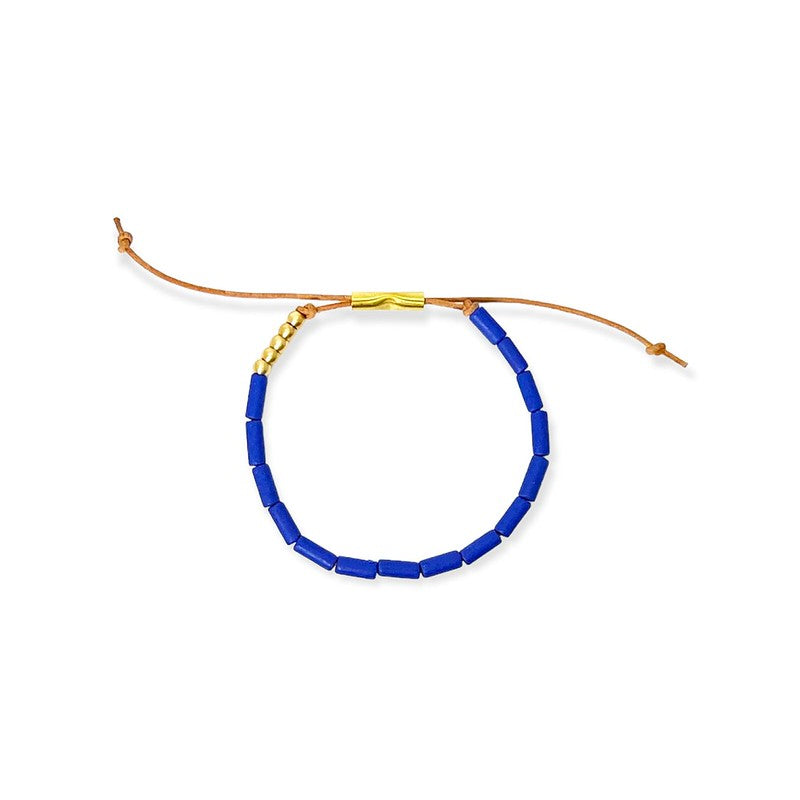 Ada Men's Bracelet | Periwinkle Ceramic Beads
