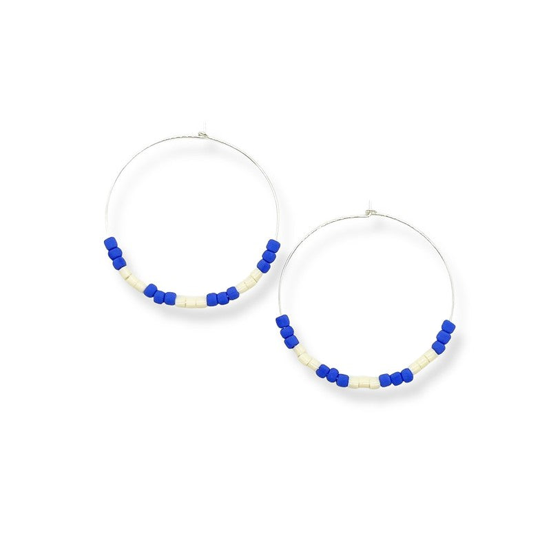 Kaleid Large Hoop Earrings | Sterling Silver